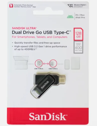 فلاشة 128GB Sandisk luxe type-c 